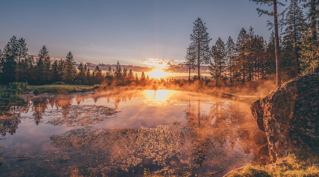 This was taken at dawn at the amazing Talus Rock Retreat, near Sandpoint in northern Idaho