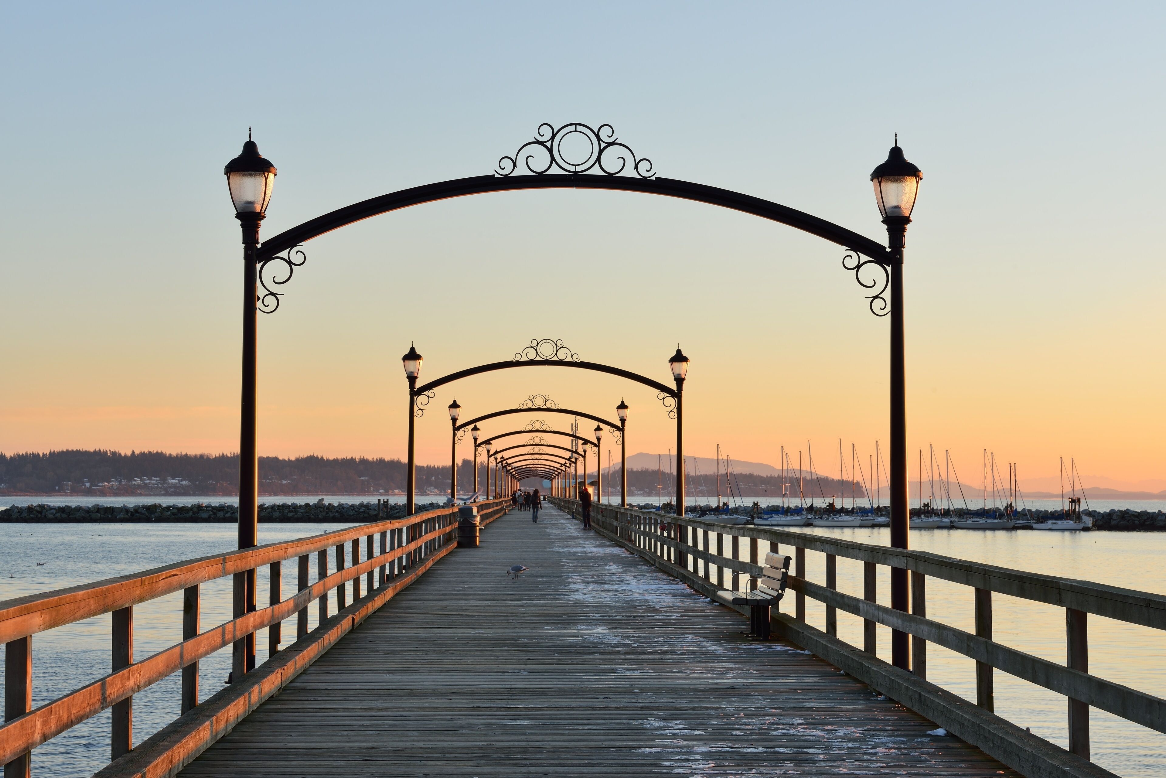 City of White Rock Pier at sunset