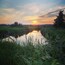 The setting sun reflected golden rays across the still waters of the Serpentine Fen.