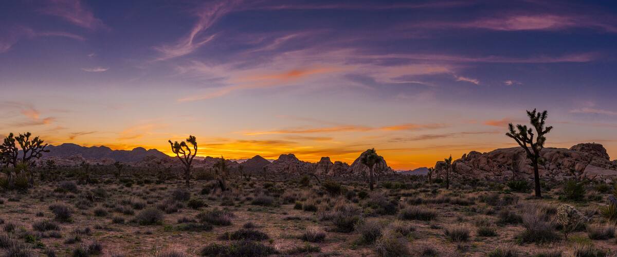 Wispy sunset over Hidden Valley