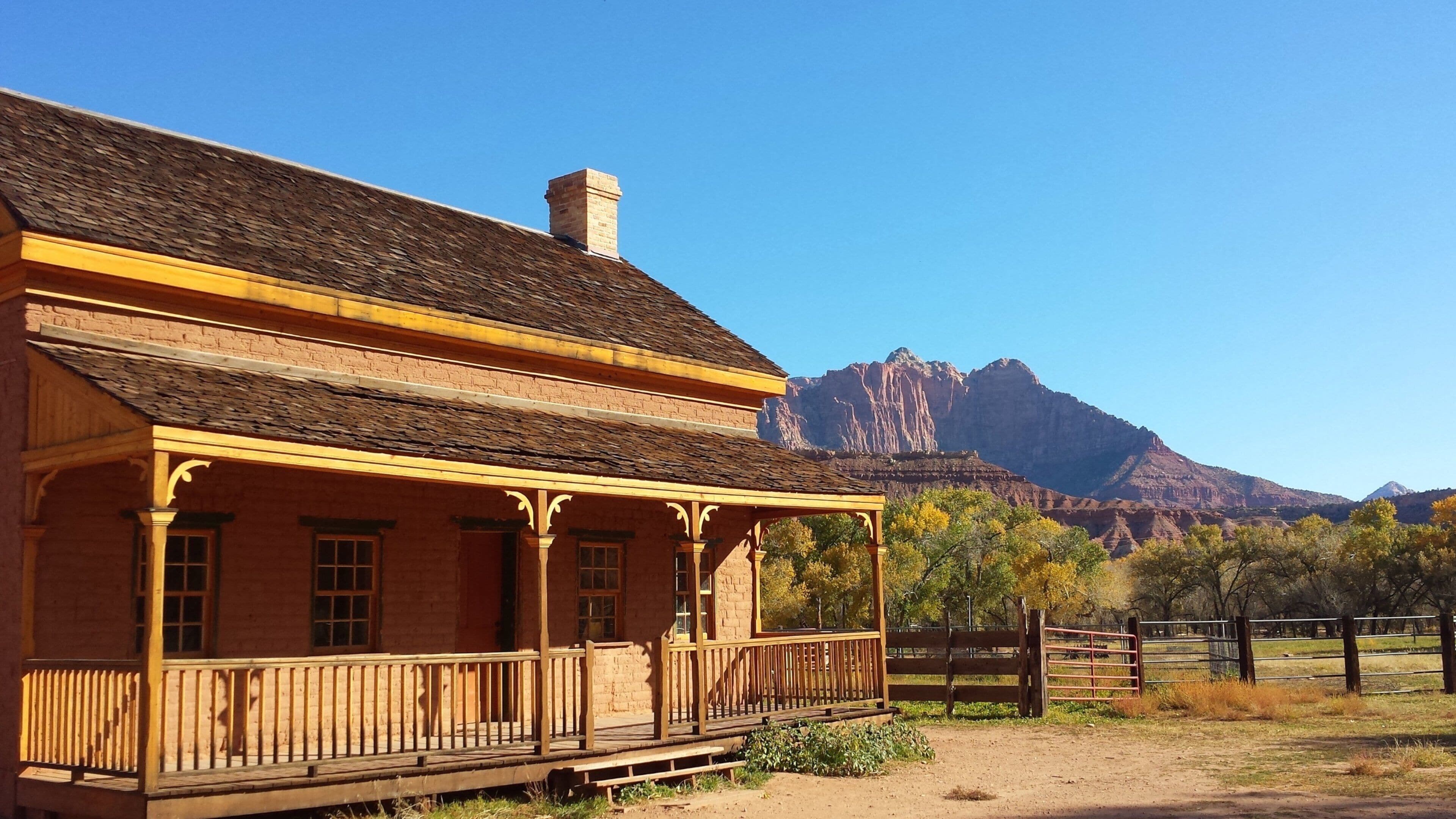 Springdale featuring a house and a gorge or canyon