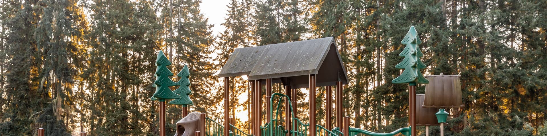 Poulsbo, WA - USA - 02-23-2022: Playground Structure at Kitsap State Park