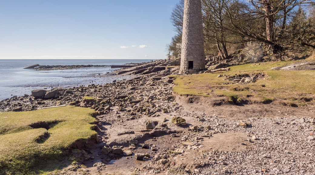 Smelting chimney at Jenny Brown's Point, Silverdale, Lancaster, Lancashire, UK