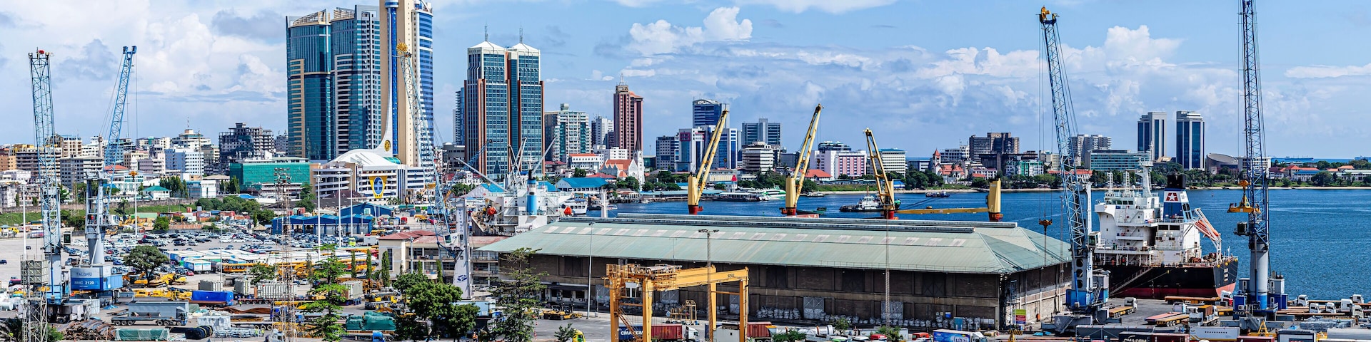 Dar es Salaam Port and City Skyline, Tanzania
