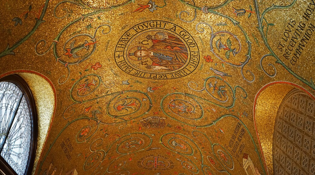 Interior architecture and mosaic design of 'Cathedral Basilica of Saint Louis' Roman Catholic church located in the Central West End area of St. Louis- Missouri, United States