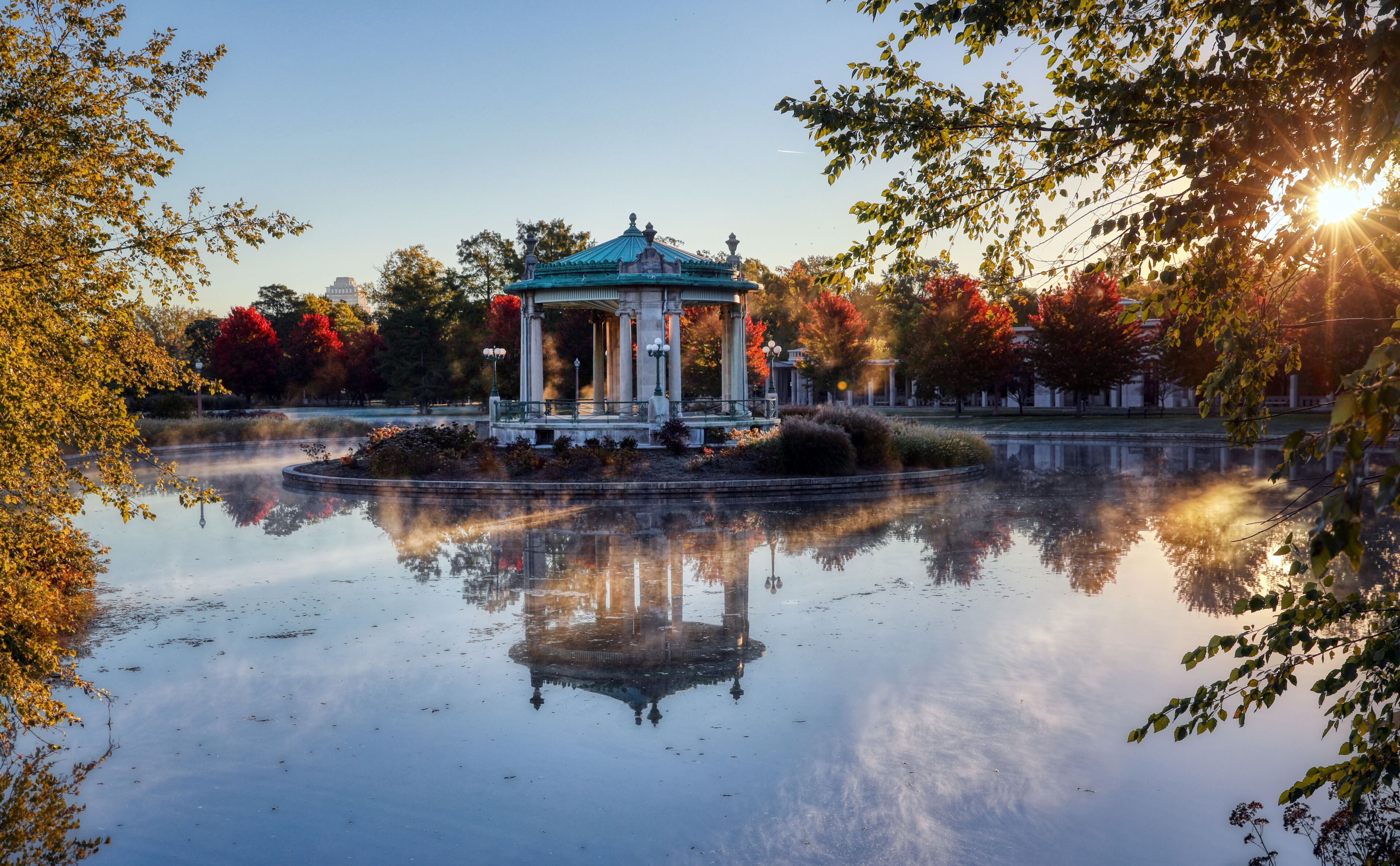 The bandstand located in Forest Park, St. Louis, Missouri.