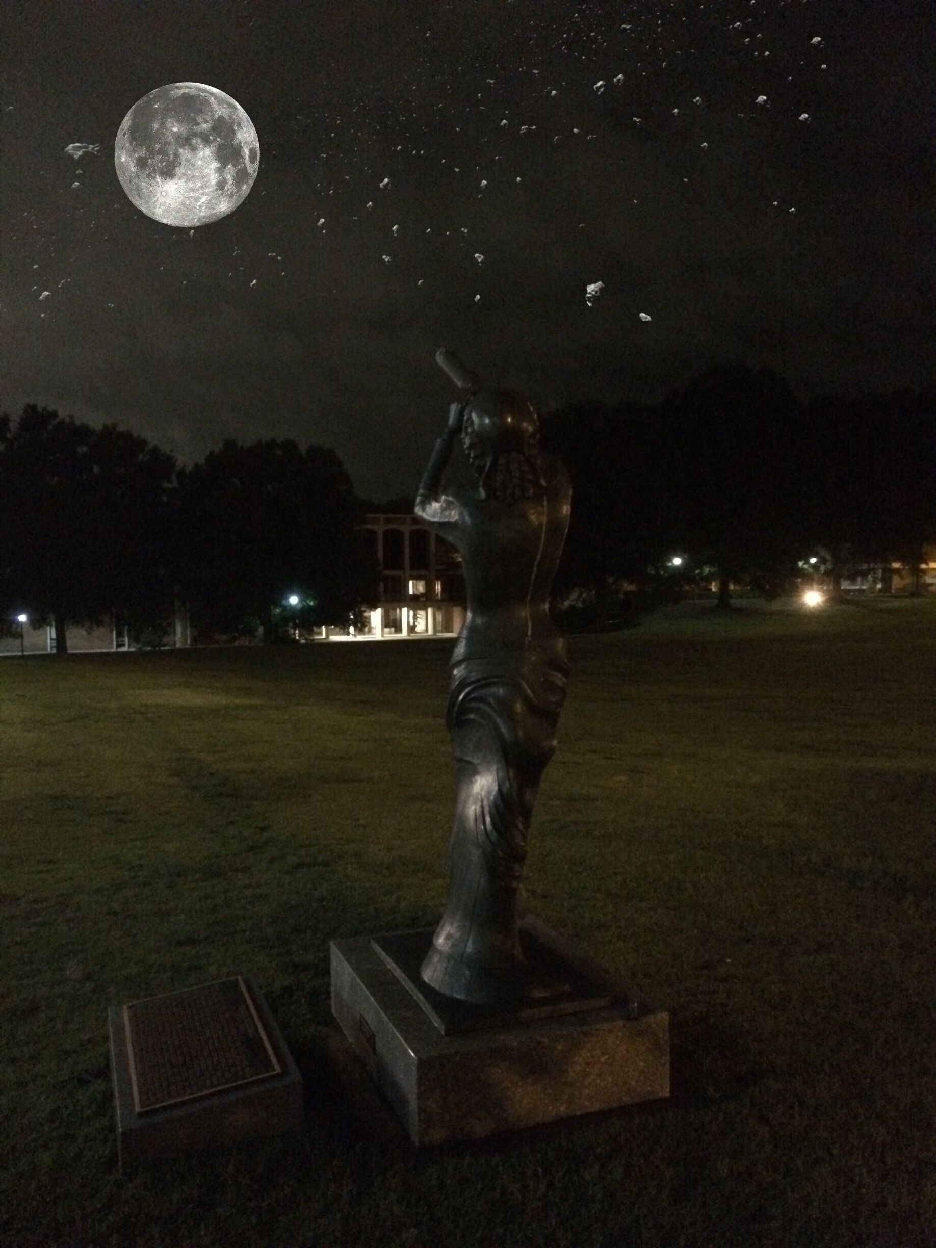 Night time on campus