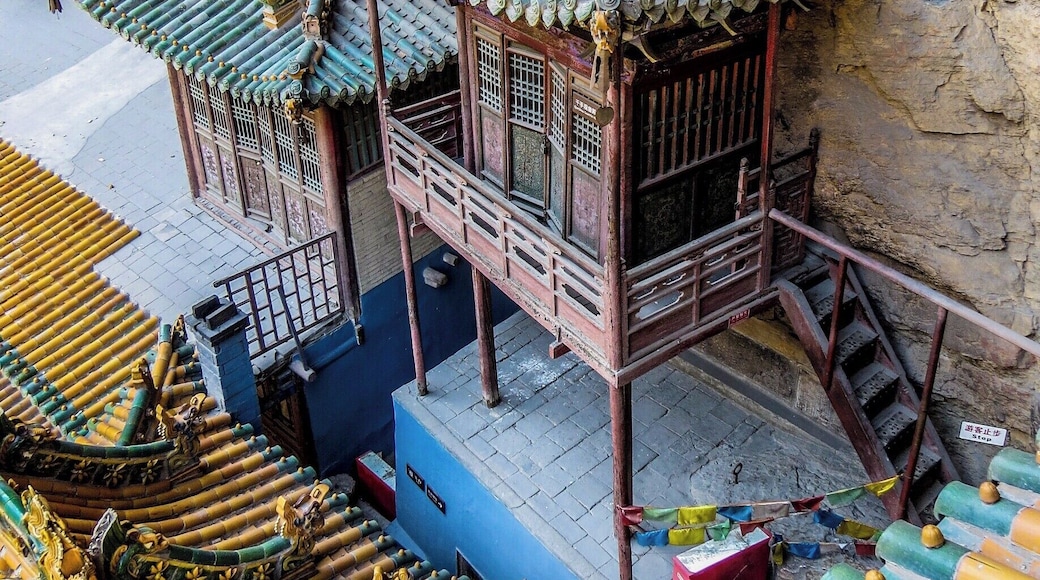 Inside the Hanging Temple near Datong, China.
