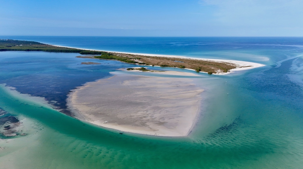 drone photo of Caladesi Island, Florida