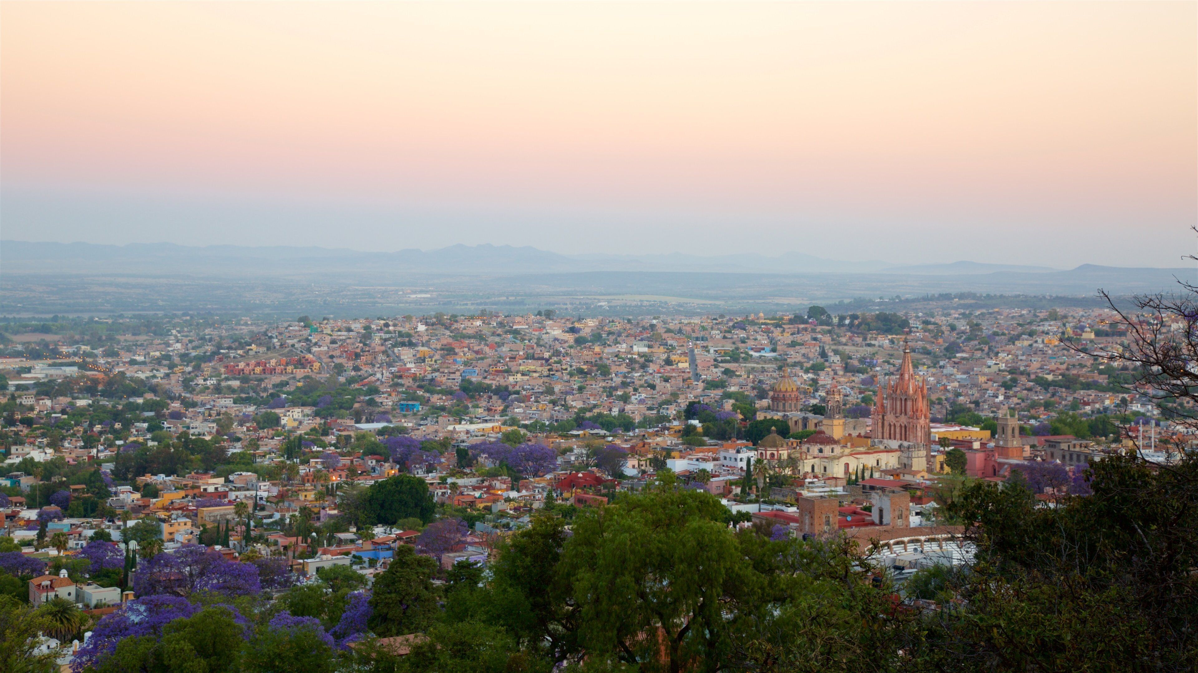 A cityscape with a prominent cathedral and surrounding buildings.