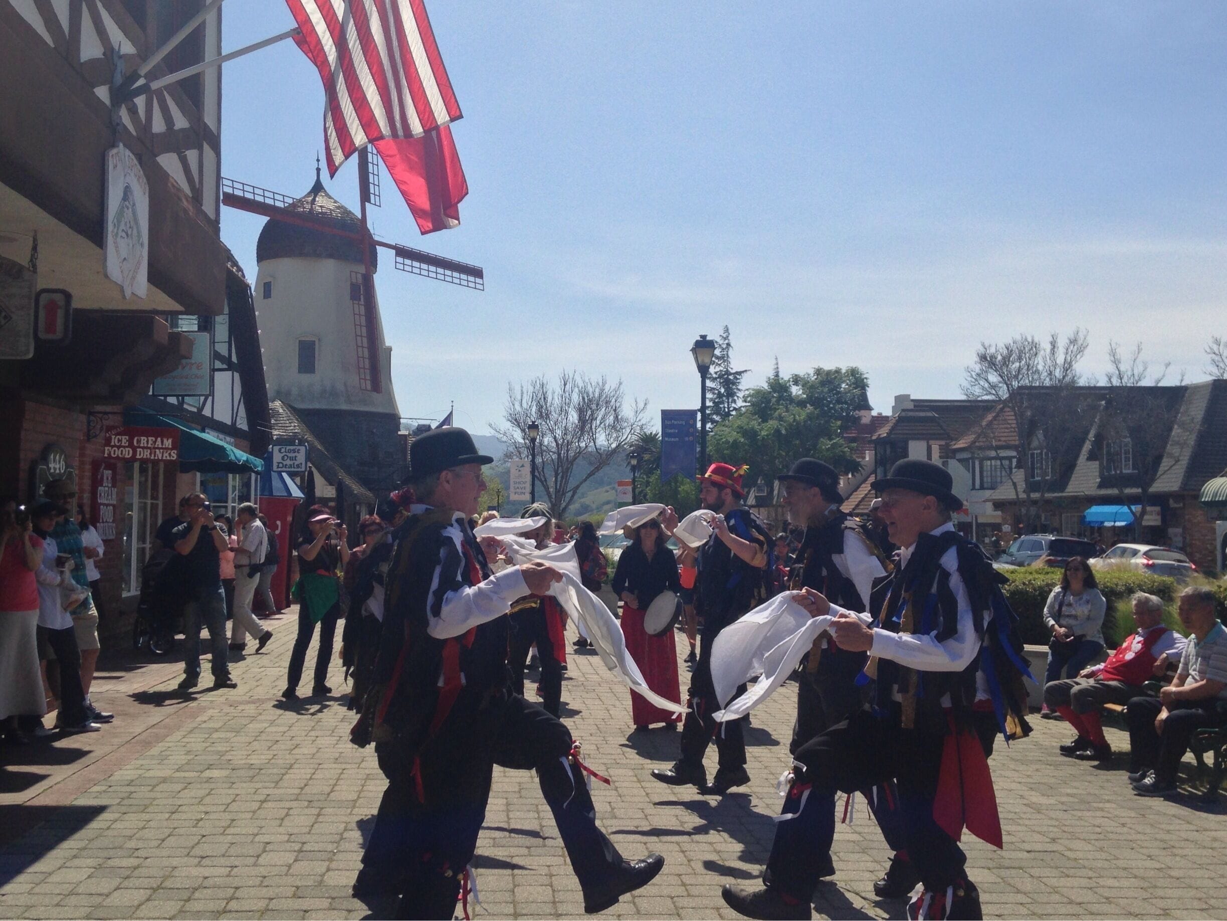 Dancing with the Danes at Solvang, The Charming Danish City in California....