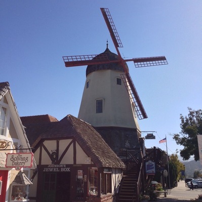 A windmill far from the dikes in Holland.