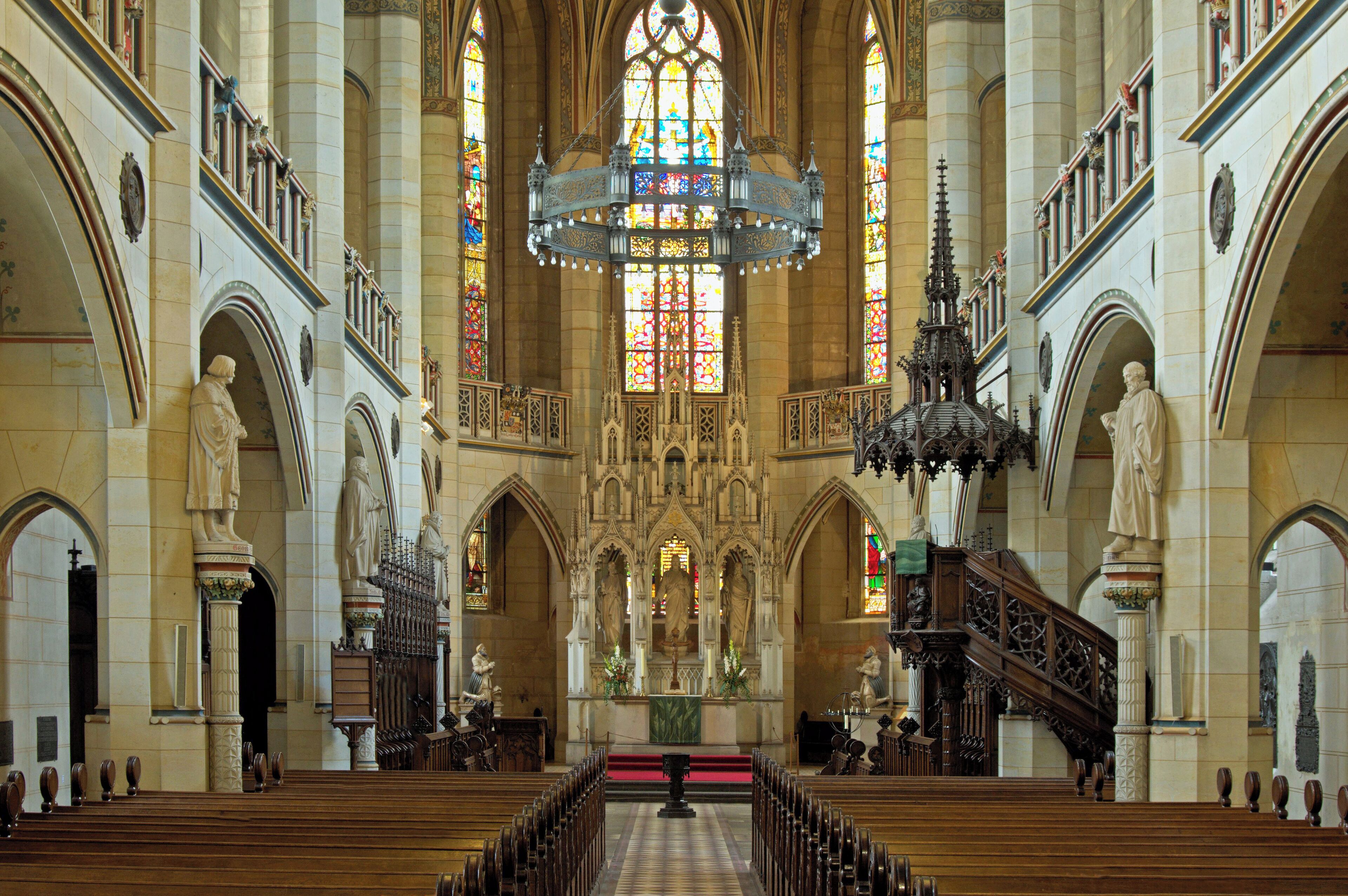 View to the altar of Wittenberg Schlosskirche.