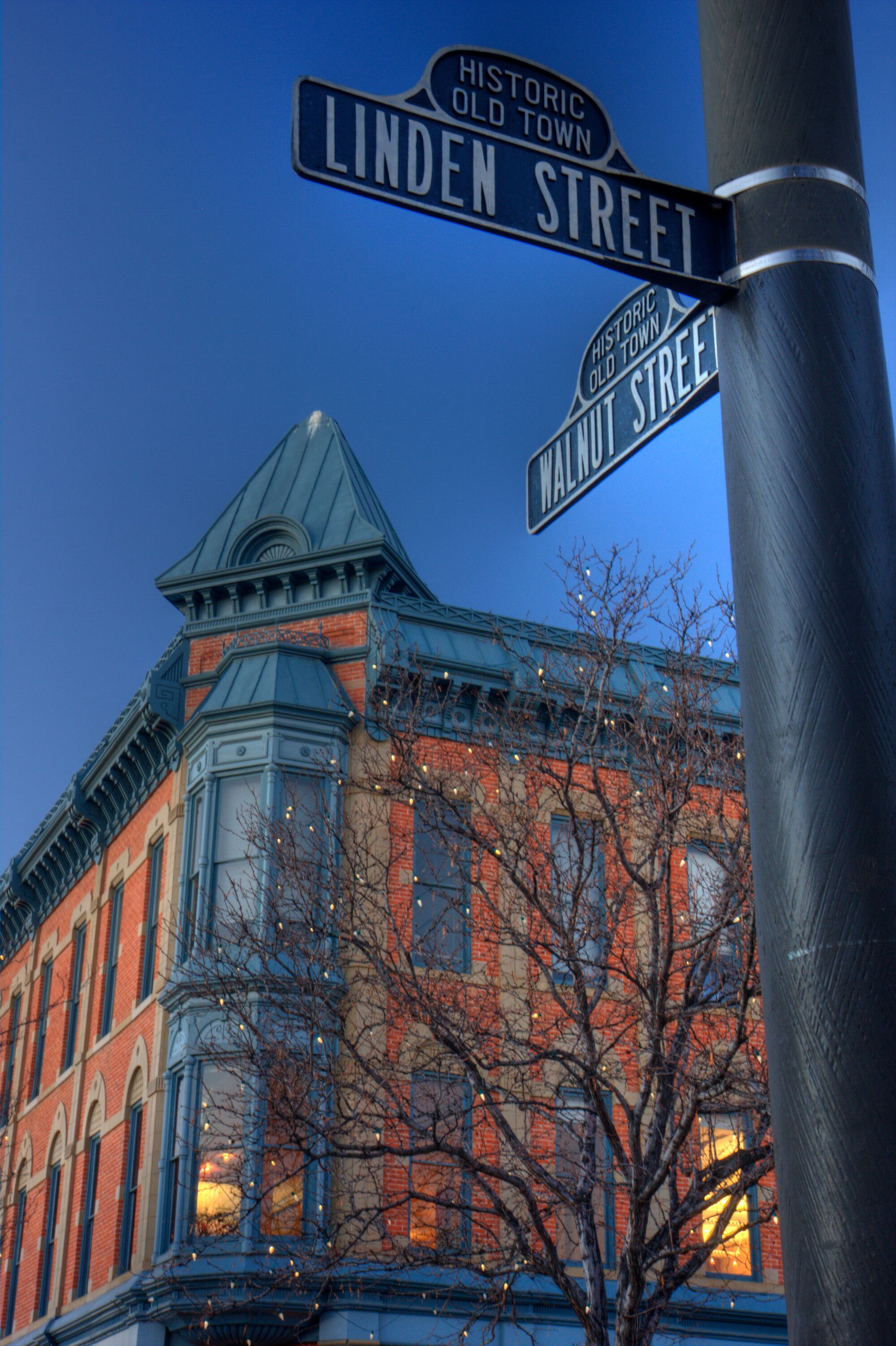historic old town of Fort Collins, Colorado