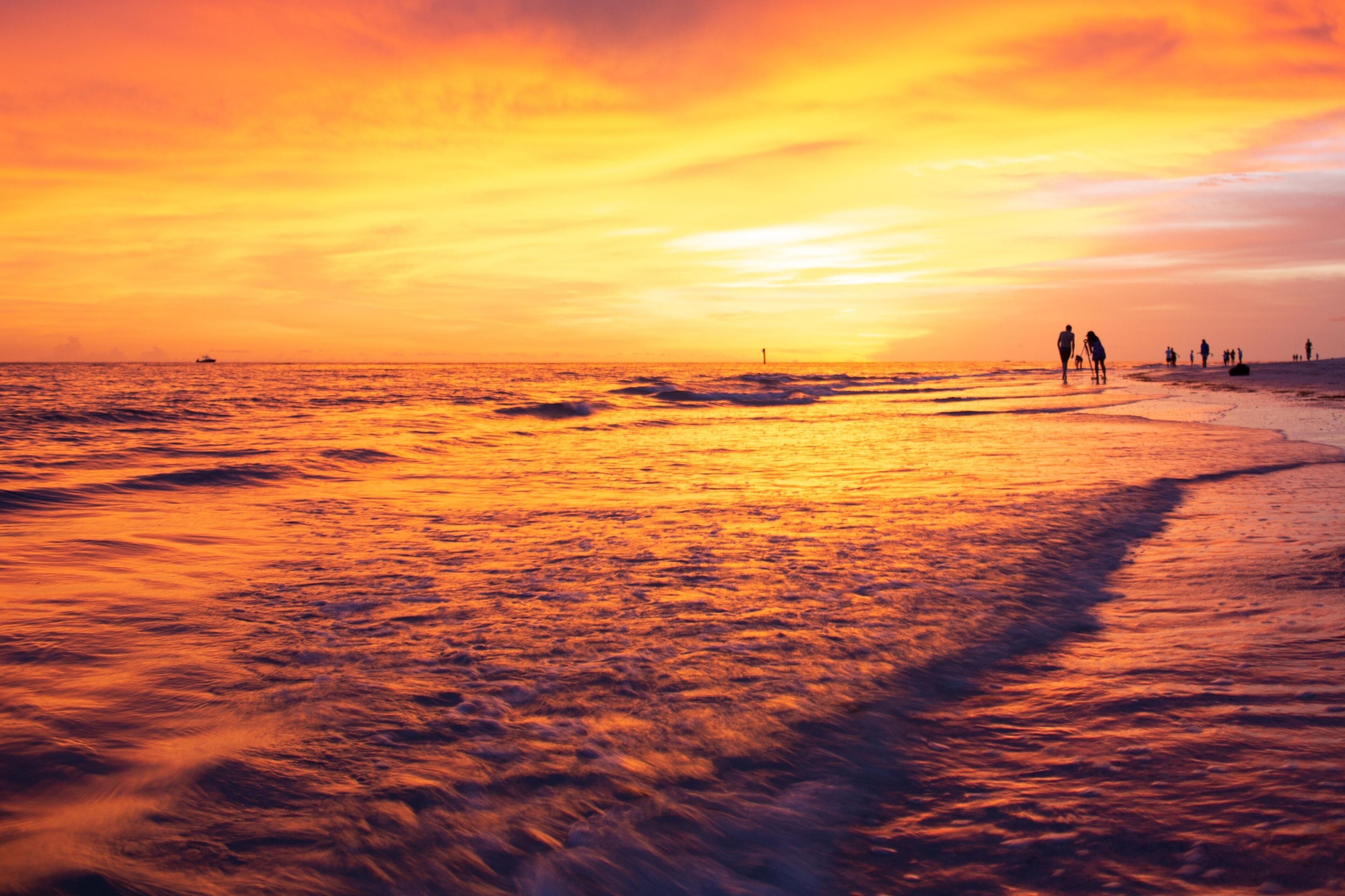 Beautiful sunset on Siesta Key, Florida