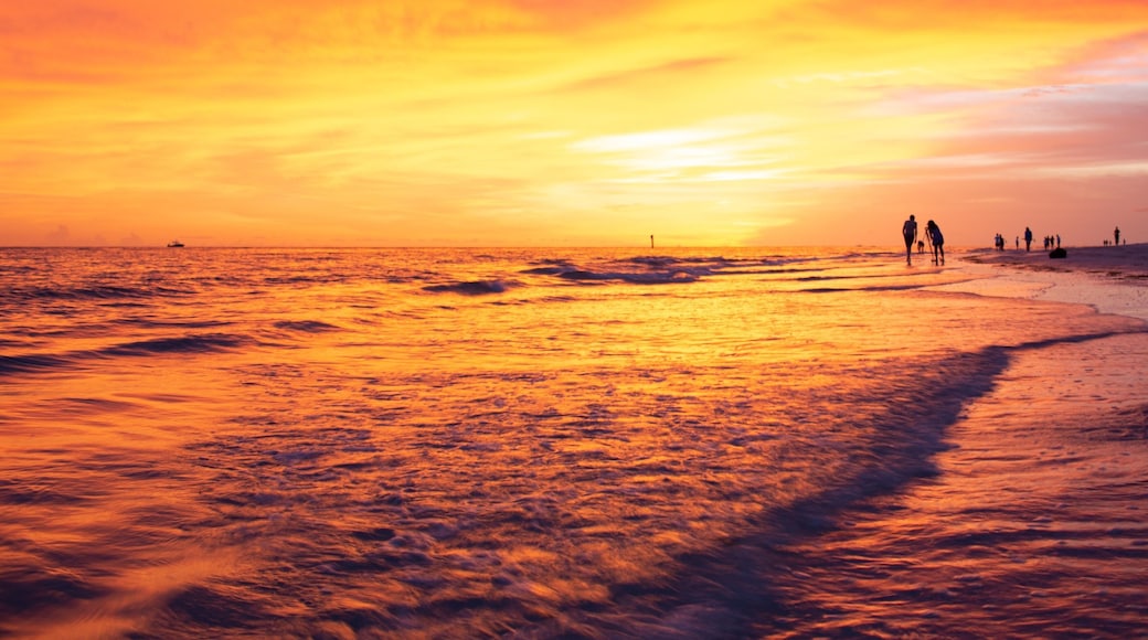 Beautiful sunset on Siesta Key, Florida