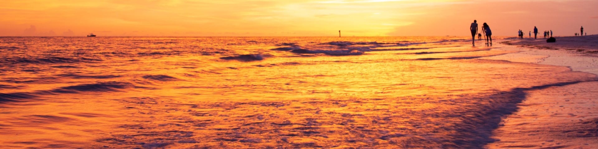 Beautiful sunset on Siesta Key, Florida