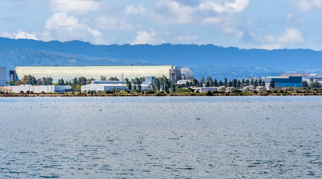 Moffett Field Hangars on the shores of south San Francisco bay area, Sunnyvale, California