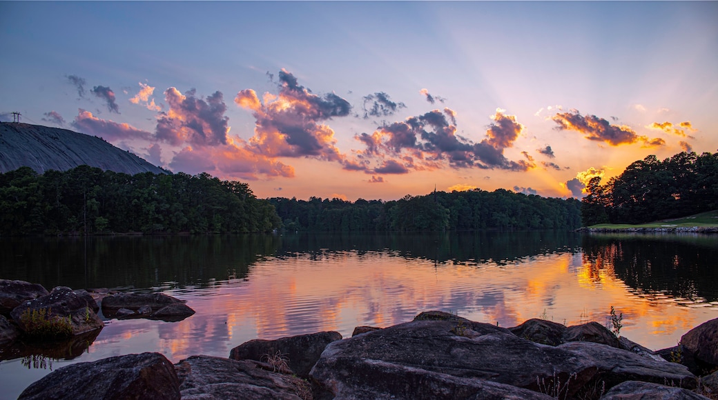 Stone Mountain Lake at Sunset