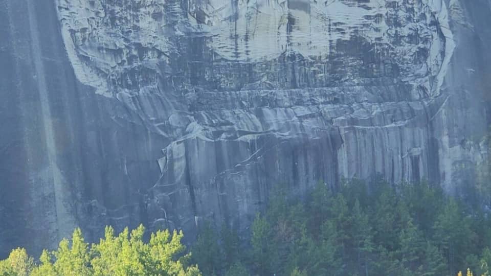 We ride the cable car to get to the top