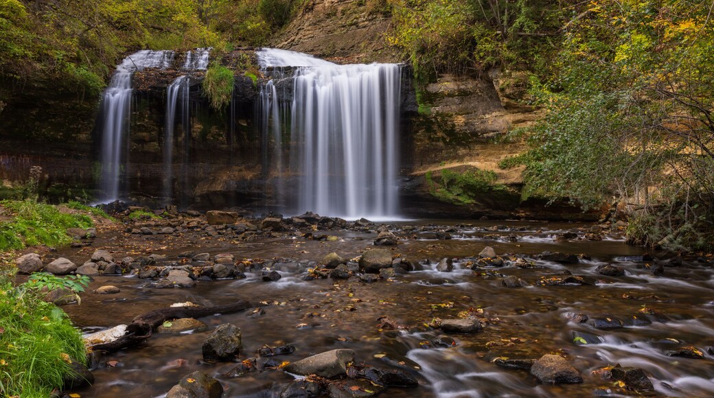 Cascade Falls Waterfall In Autumn