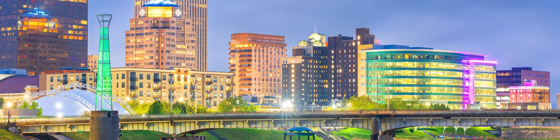 Dayton, Ohio, USA Skyline on the Great Miami River 3042