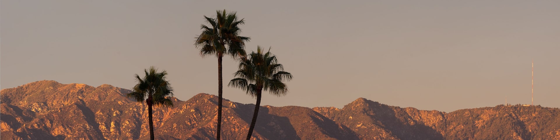 San Gabriel Mountains panorama in Los Angeles County