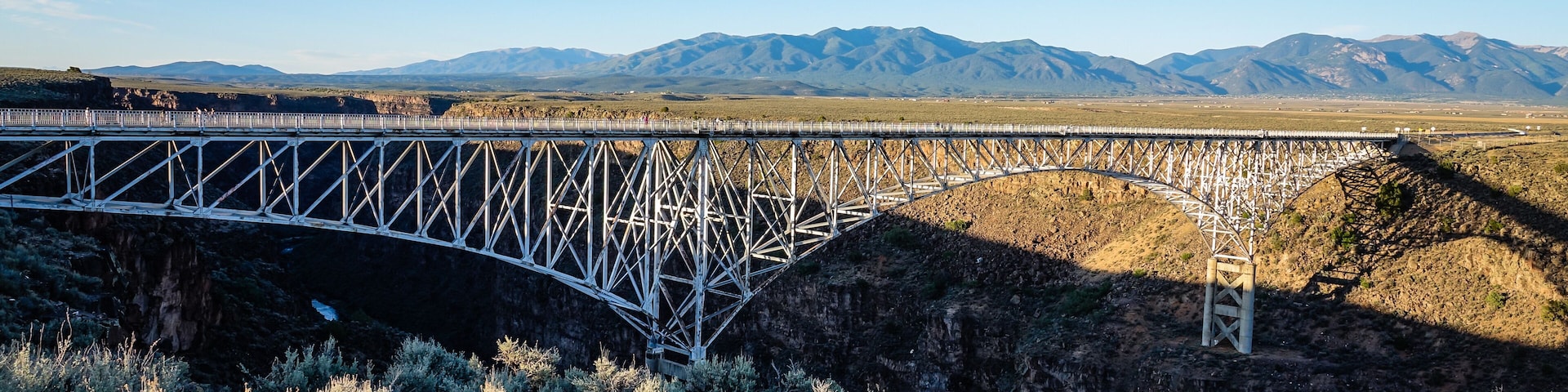 Sunset over the Rio Grande Gorge Bridge, Taos, New Mexico, United States