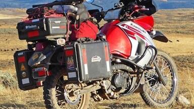 Loaded with the pack raft, flyfishing and camping gear.