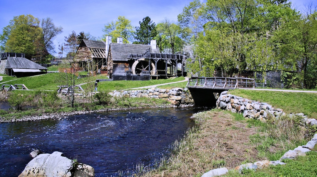 National Historic Saugus Iron Works about 10 miles from Boston in Saugus, Massachusetts. Site of the first integrated ironworks in North America, in operation between 1646 and approximately 1670.