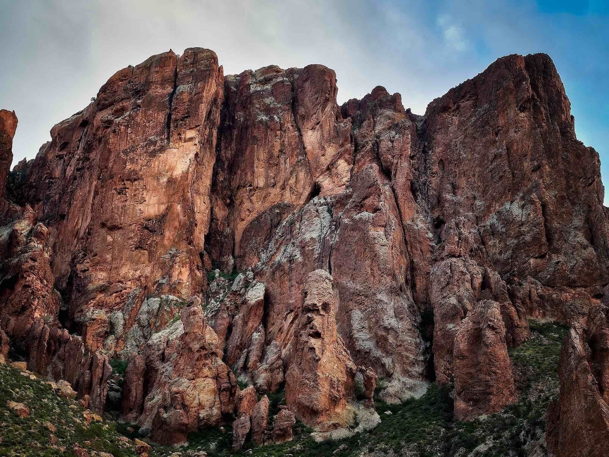 Tortured souls at the base of Lost Dutchman State Park. Perhaps it’s the spirit of Jacob Waltz, a gold prospector who died in 1891 without telling anyone the location of his rich gold mine in the Superstition Mountains.