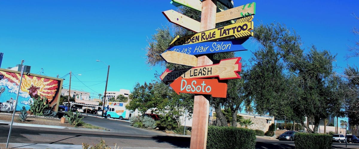 There are lots of cool eateries, coffee shops, shops and art galleries in this location. It's the place to go if you want funky! #colorful