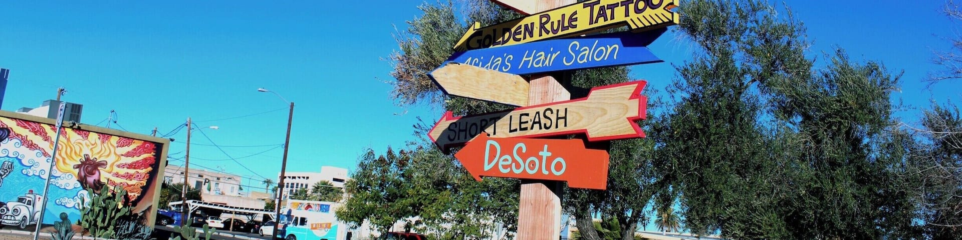 There are lots of cool eateries, coffee shops, shops and art galleries in this location. It's the place to go if you want funky! #colorful