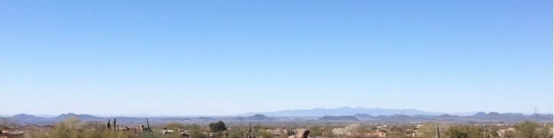 The Monument hole on the Monument course. Fun desert golf.