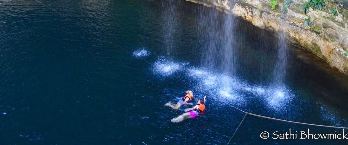 Cenotes are natural swimming holes formed by the collapse of porous limestone bedrock, which has revealed a secret subterranean world of groundwater #cenote #cenotes #cenotesamula #mexico #mayancenote ##sacred #naturalpool #travelgram #travelphotography #travelgirl #traveldiaries #globetrotter #wanderlust #nomad #instadaily #instagood #yucatan #yucatanmexico #yucatancenotes #natgeotravel #méxico #cenotesaluma #AquaTrove