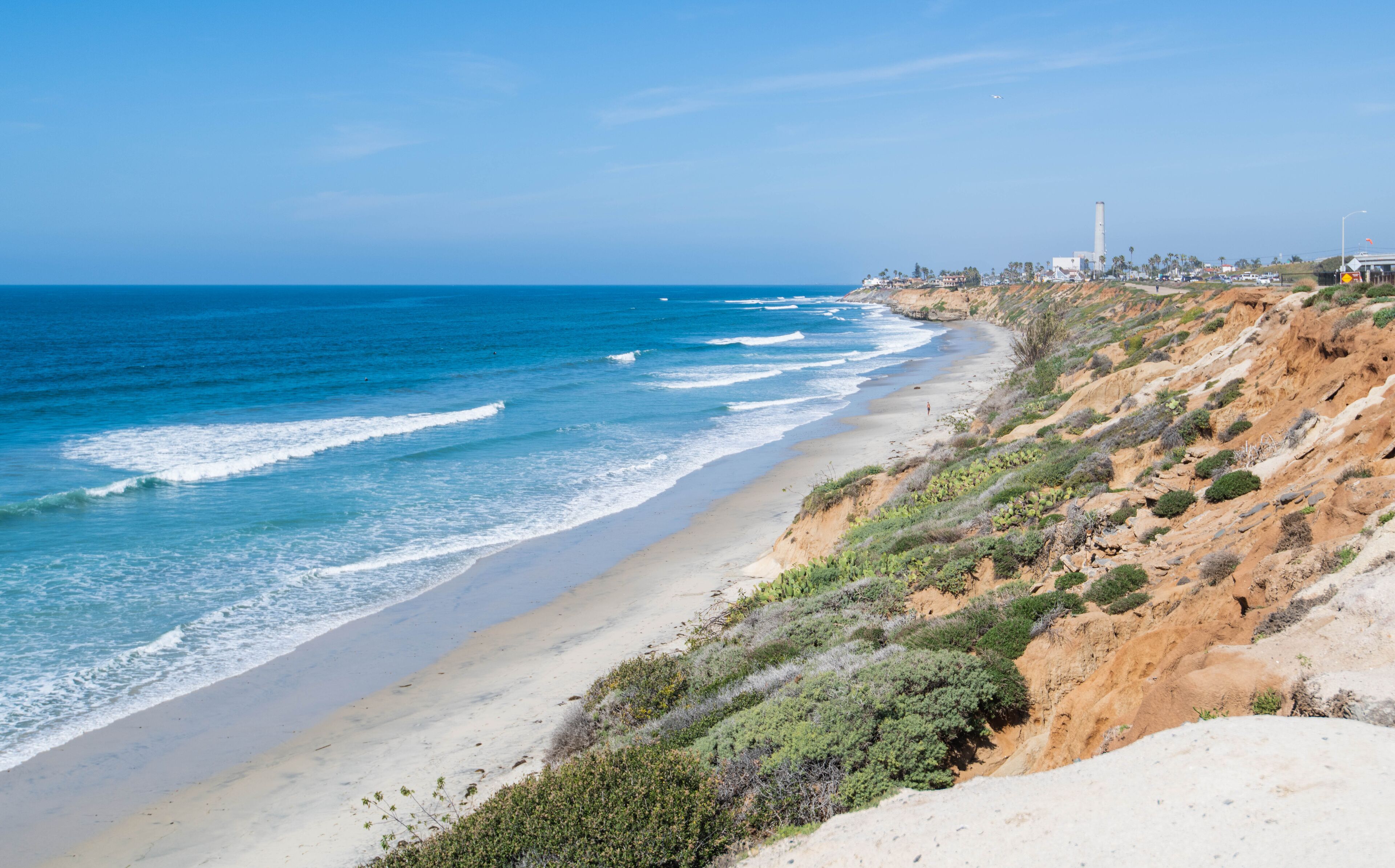 Gorgeous beach background, Pacific Ocean california