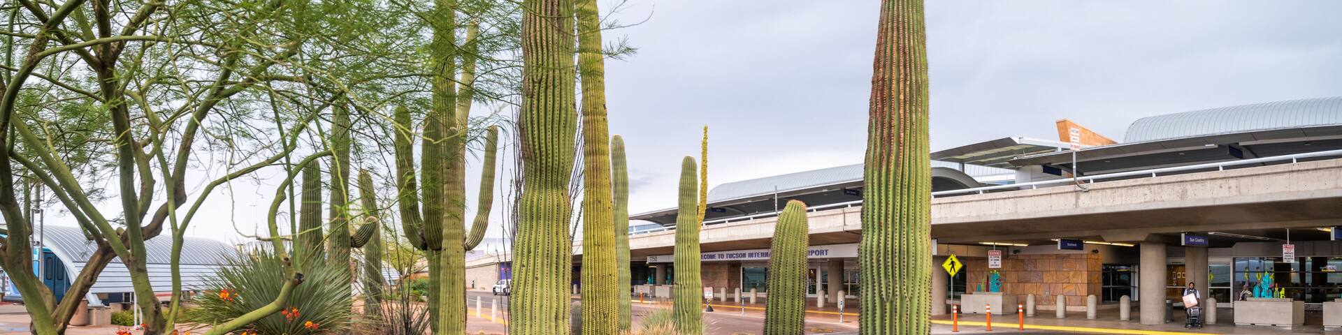Exterior main entrance of Tucson Arizona airport.