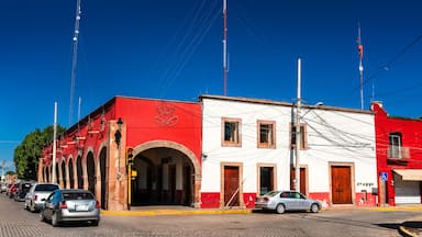 Architecture of the old town of San Felipe Torres Mochas in Guanajuato state in Mexico