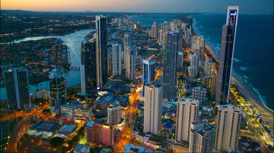 Surfers Paradise which includes general coastal views, a coastal town and landscape views