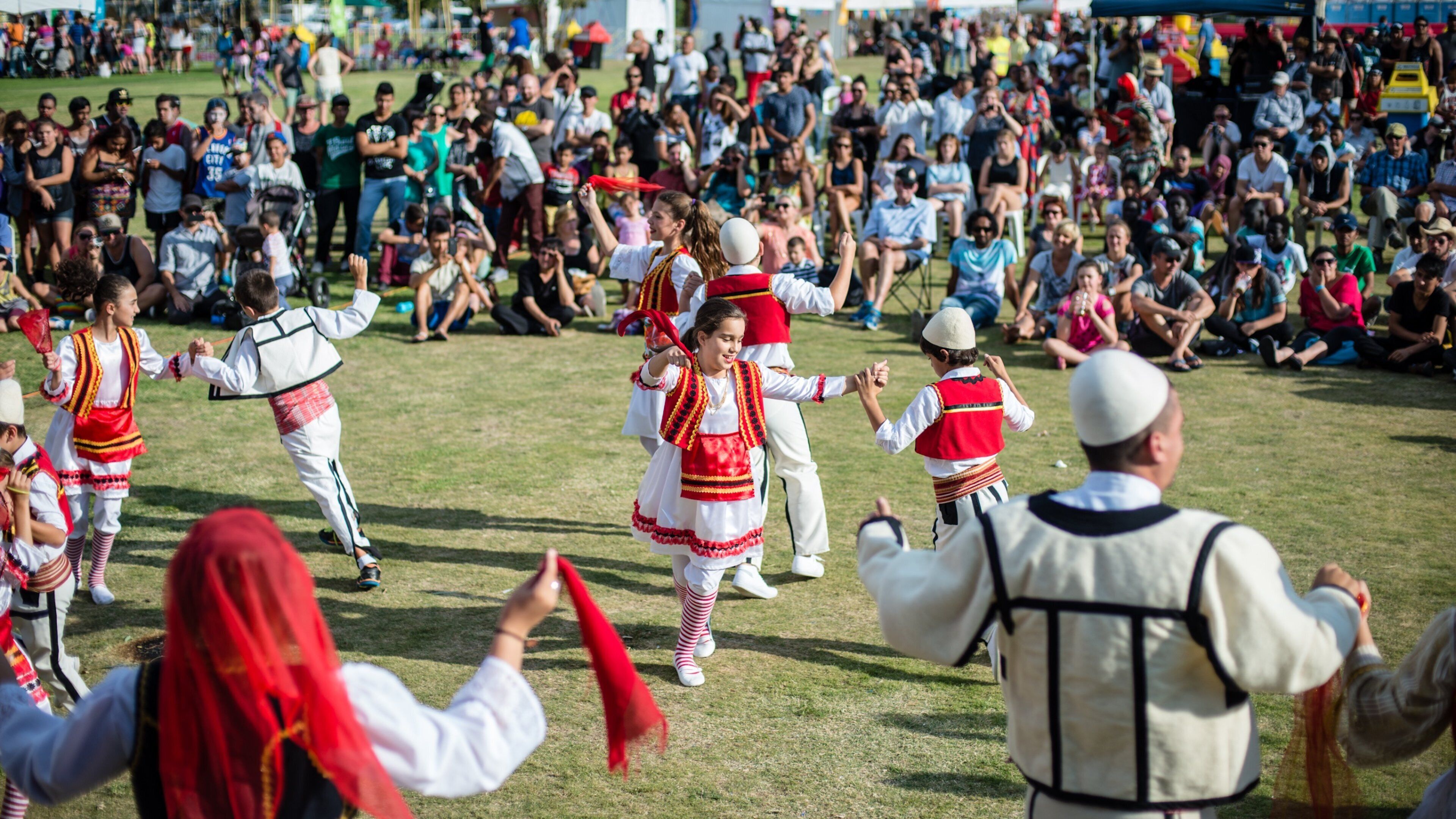 Shepparton showing performance art as well as a small group of people