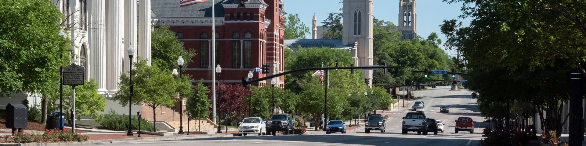 Beautiful architecture along North 3rd Street in Wilmington's historic district.