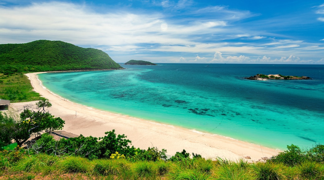 White Sand Beaches and Blue Ocean for Snorkeling at Samaesarn Island, Sattahip, Chonburi in Thailand; Shutterstock ID 501961768