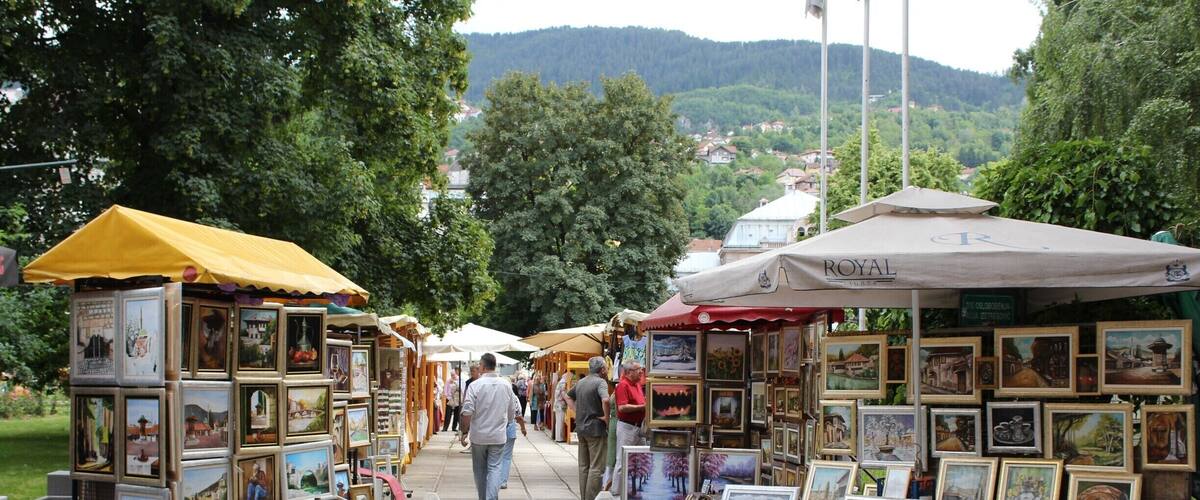 Park in the center of Sarajevo, BiH capital, where Winter Olympic Games were held 1984.
The Symbols of the Games is the snowflake