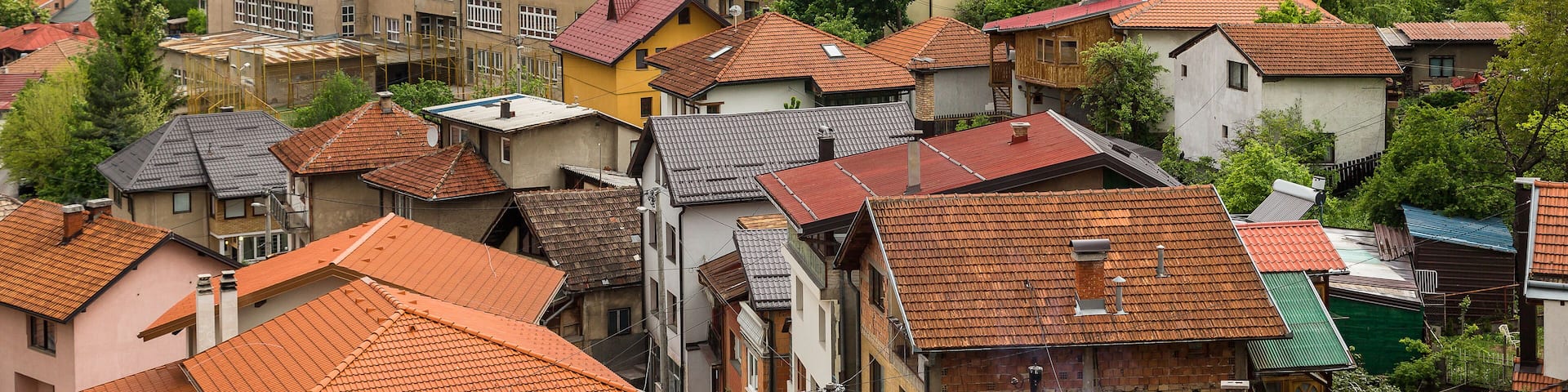 Panoramic aerial view of Sarajevo in a beautiful summer day, Bosnia and Herzegovina, Shutterstock ID 535891771, Purchase Order: -
