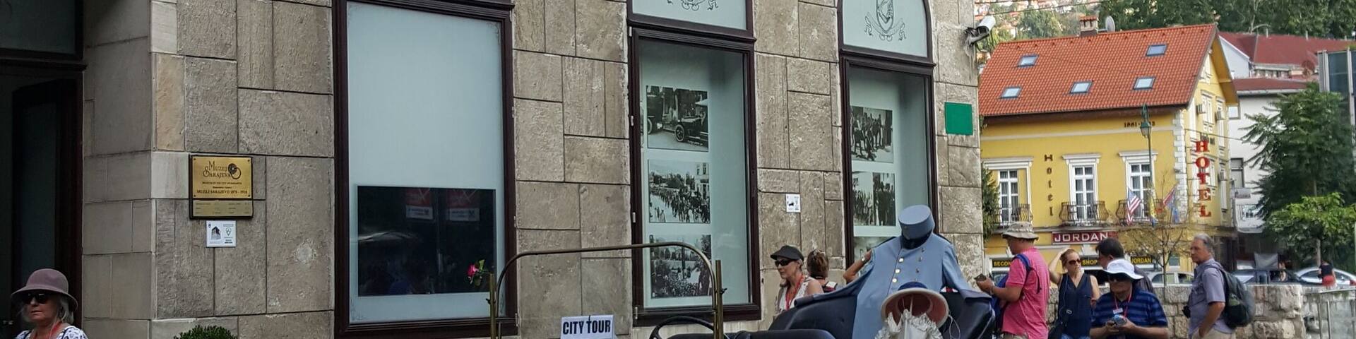 This was the site were Archduke Franz Ferdinand was assassinated. He was riding in a car, similar to the one outside the museum, with his wife Sophie, when he was shot. This marked the start of WWI.
Currently, the museum exhibits items from the Austro-Hungarian period.
-2018