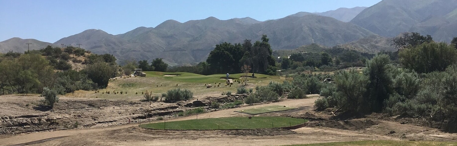 The area was ravaged by the Sand Canyon fire in the recent past. 
Major landscaping and sodding going on and will be beautiful once grown in and green. 
Even though was a bad score still a nice day!
#california
#outdoors
(April 2017)