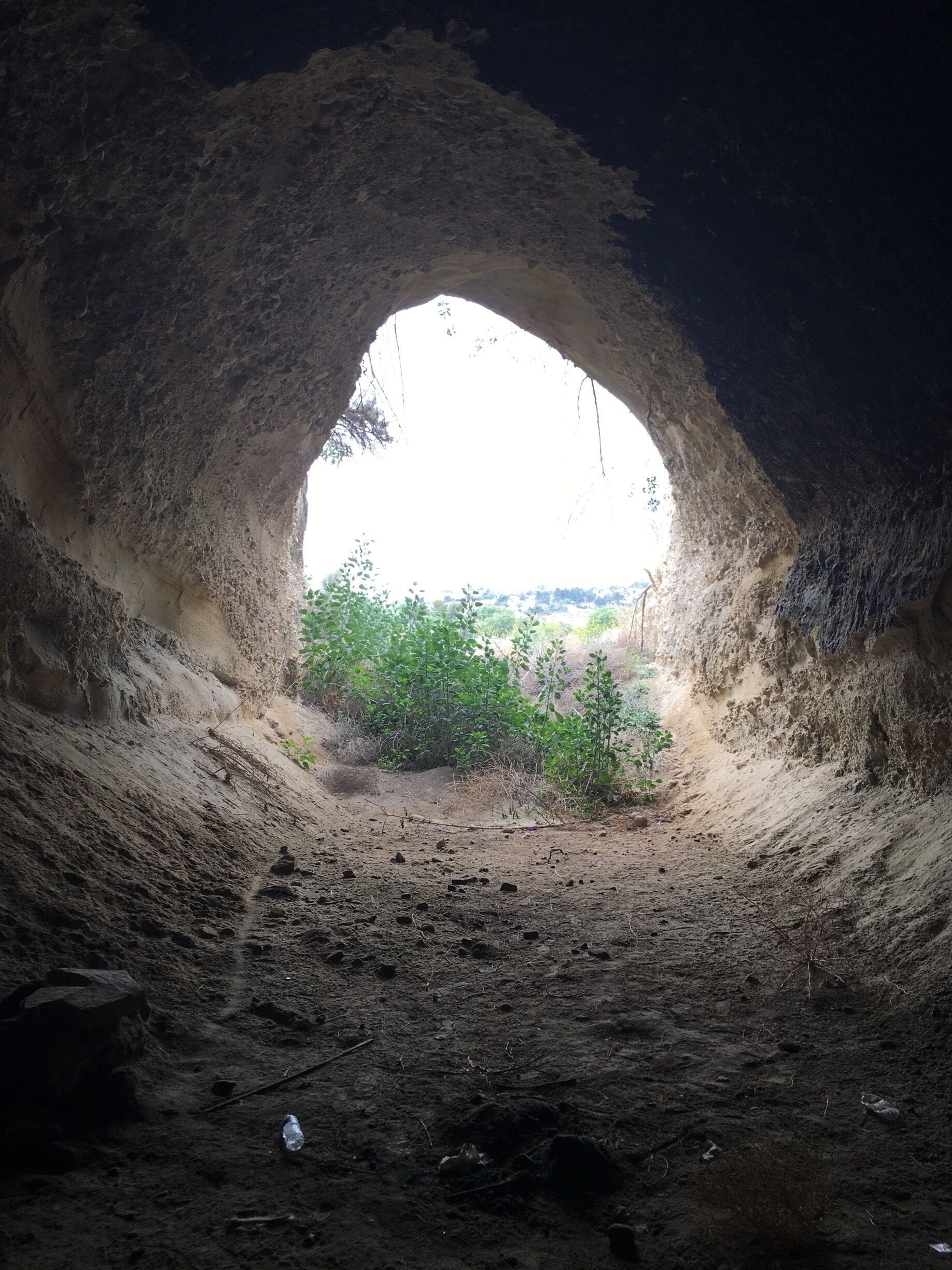 Old train tunnel located off Sand Canyon. You can see where it exits on the other side of the mountain. Unfortunately you are not able to walk all the way through.