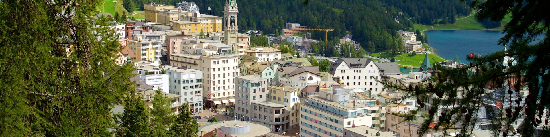 St. Moritz which includes landscape views and a small town or village