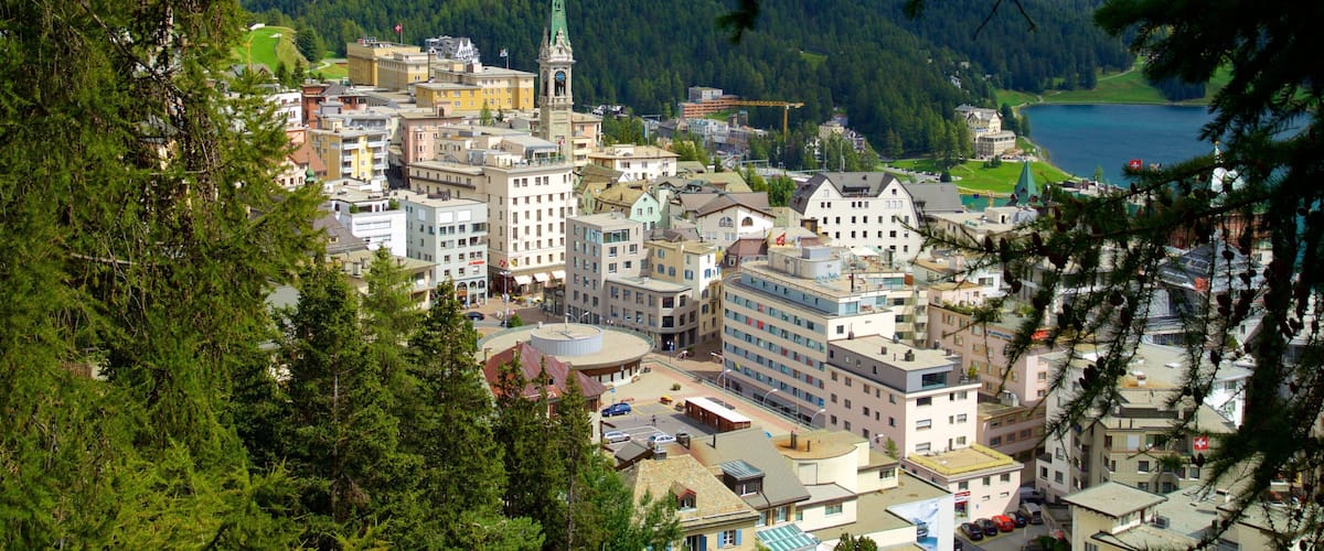 St. Moritz which includes landscape views and a small town or village