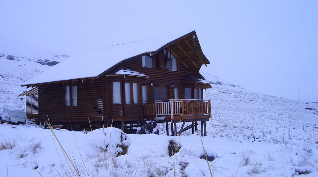 Lesotho showing a house and snow